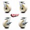 Service Caster 5 Inch Nylon Swivel Caster Set with Roller Bearings 2 Brakes SCC SCC-20S520-NYR-2-TLB-2 - alternate 5